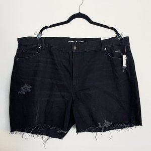 Old Navy Distressed Black Denim Shorts